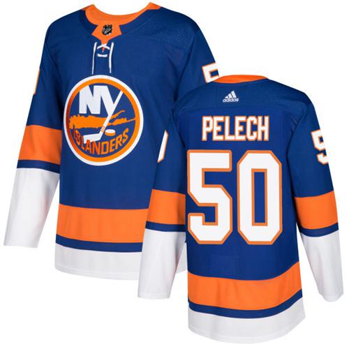 Adidas Men NEW York Islanders 50 Adam Pelech Royal Blue Home Authentic Stitched NHL Jersey